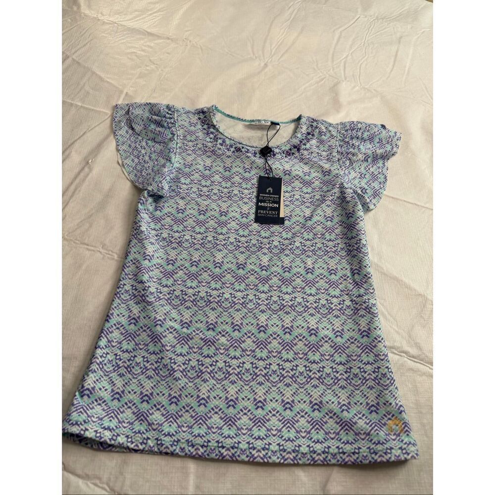 NWT Cabana Life Girls Top Rash Gaurd Size 12 New